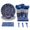 144 Piece 4th of July Party Supplies Fireworks, Napkins, Cups, and Cutlery for BBQ Celebration (Serves 24)